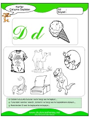 D Sesi Çalışma Sayfaları